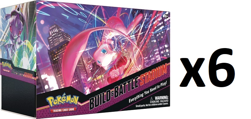 Pokemon SWSH8 Fusion Strike Build & Battle Stadium Box SEALED CASE (6 Boxes)